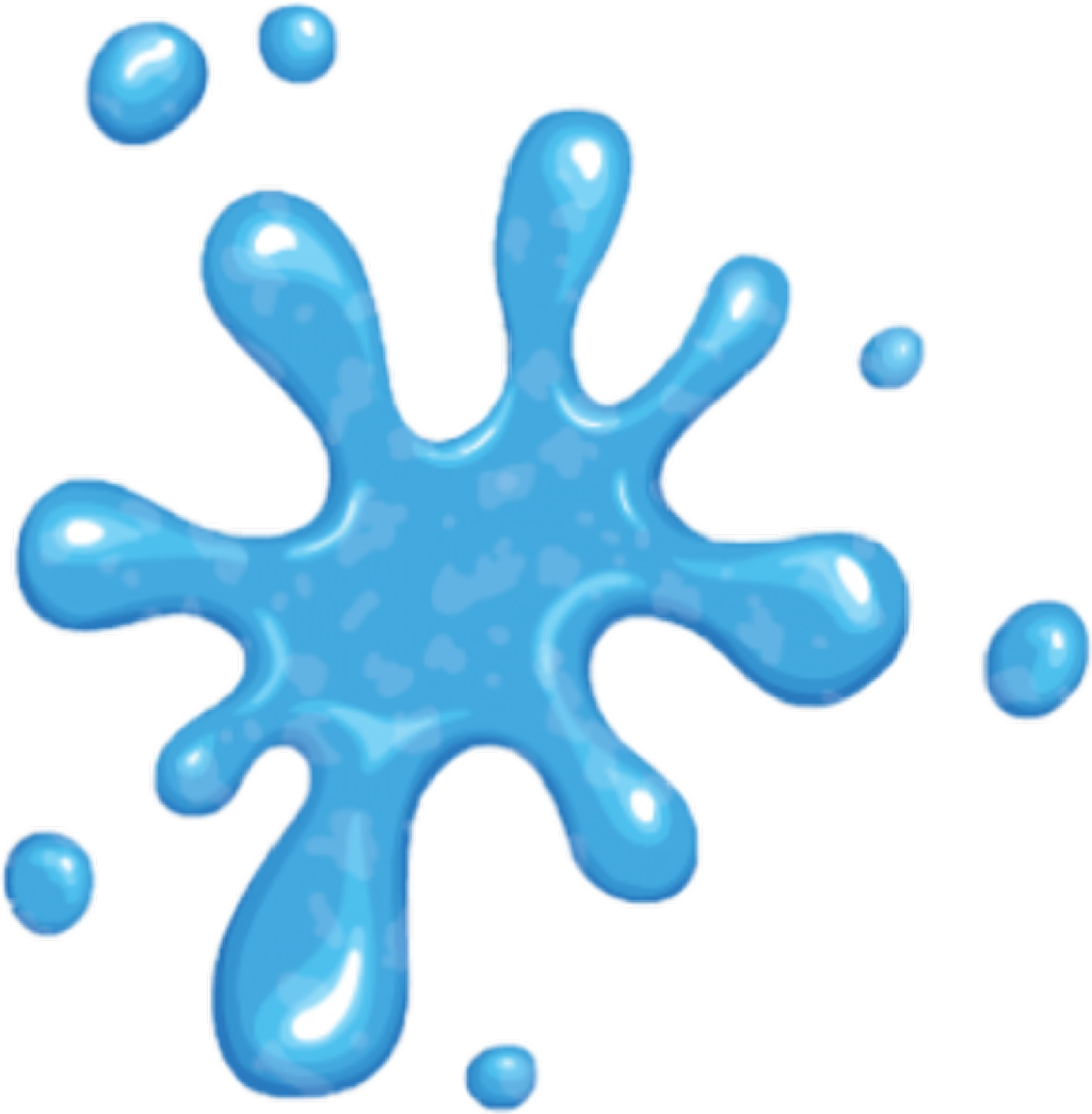 Blue Slime Splat Graphic