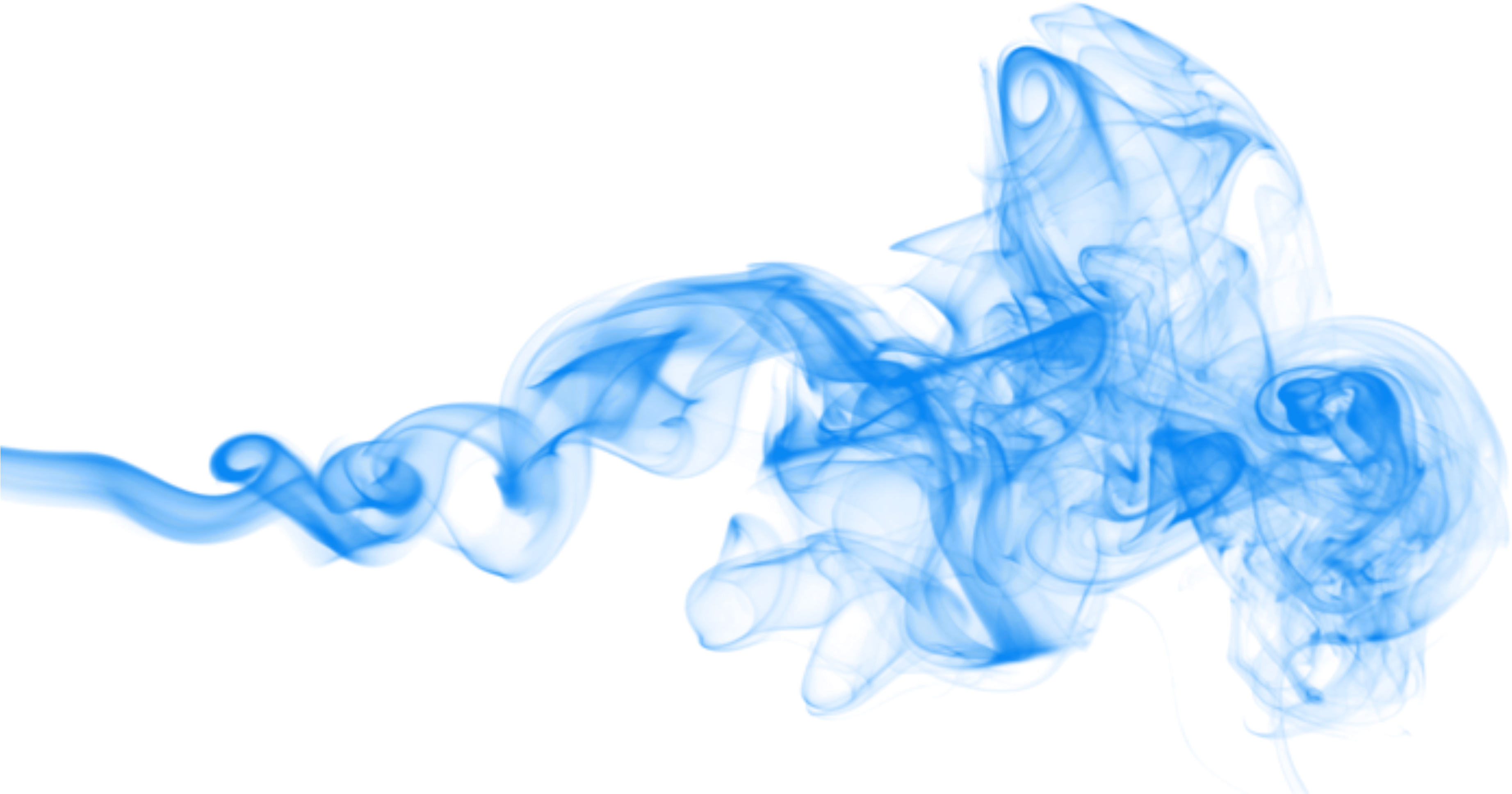 Blue Smoke Artistic Abstract PNG with transparent background