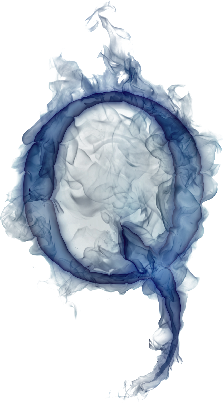 Blue Smoke Artistry PNG with transparent background