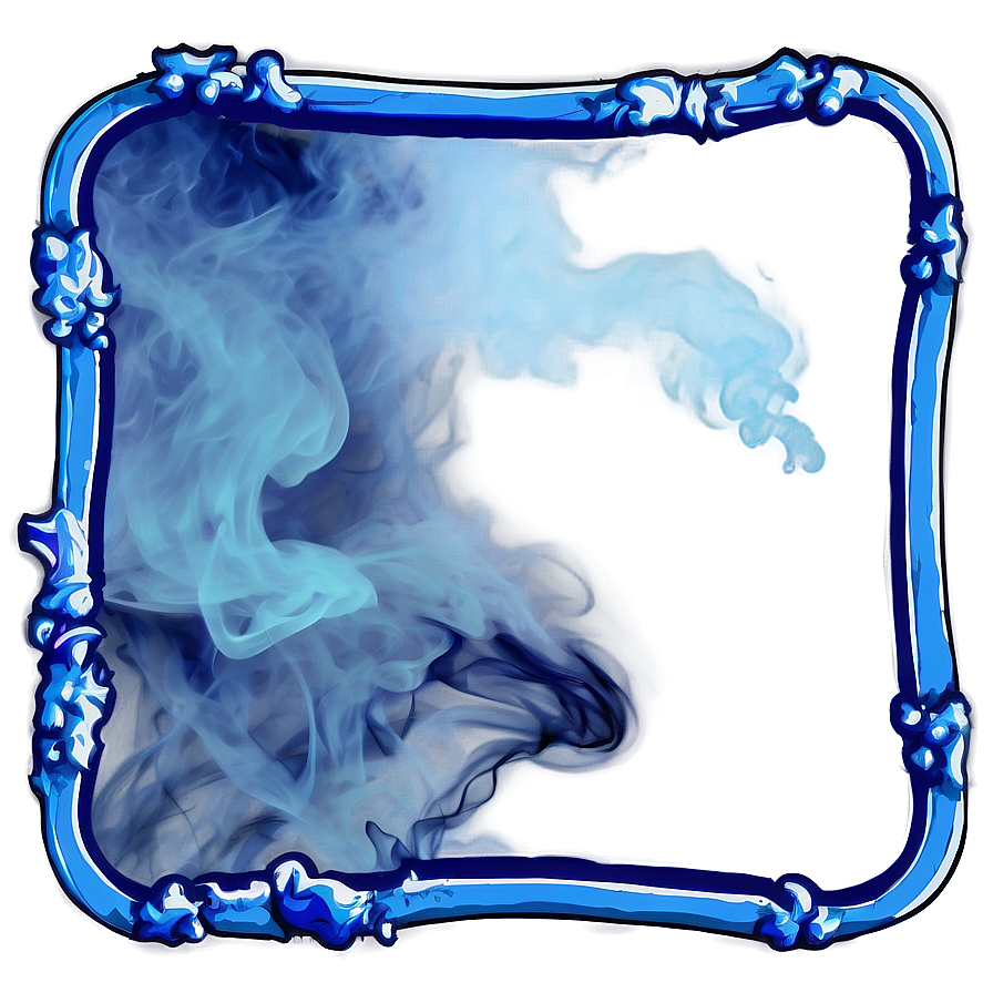 Blue Smoke Frame Png 05232024