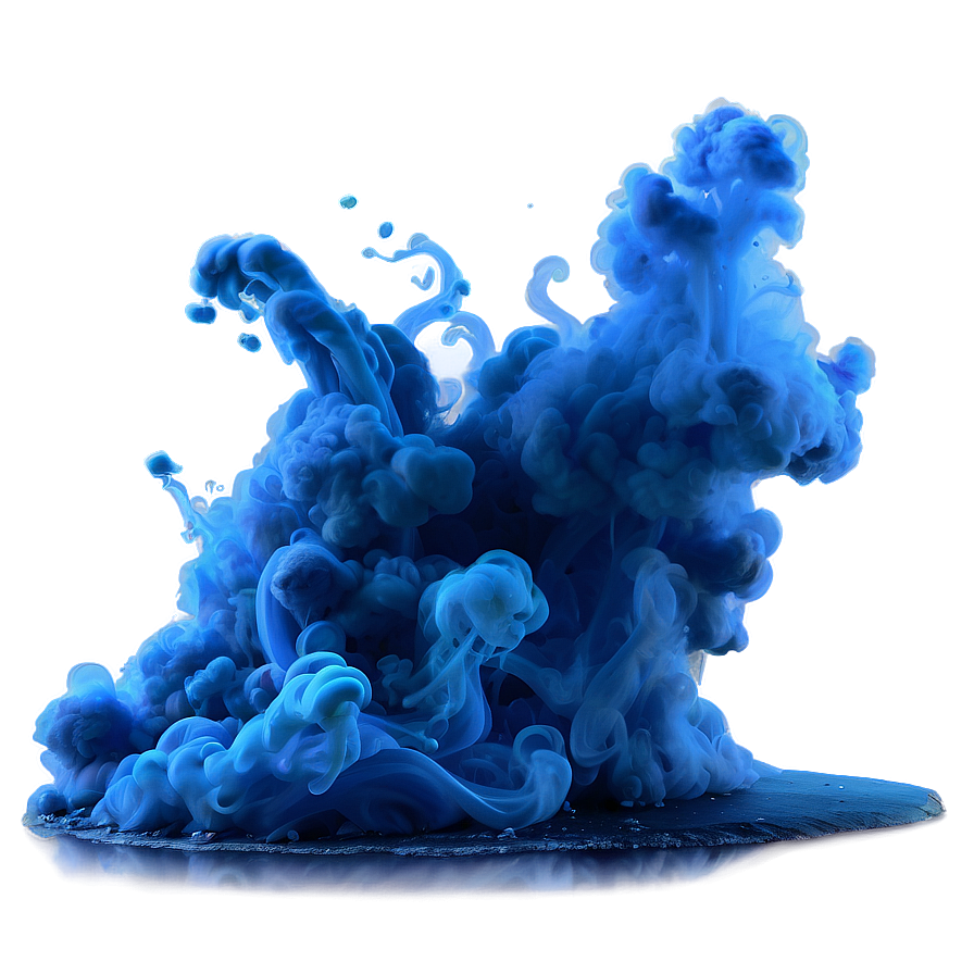 Blue Smoke Splash Png 05232024