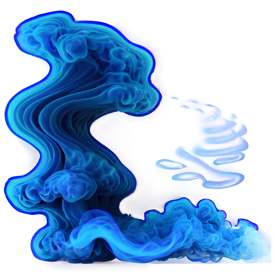 Blue Smoke Wave Png 05232024