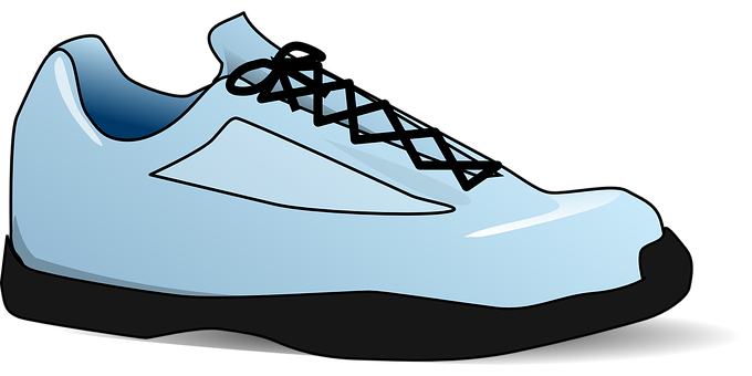 Blue Sneaker Graphic PNG with transparent background