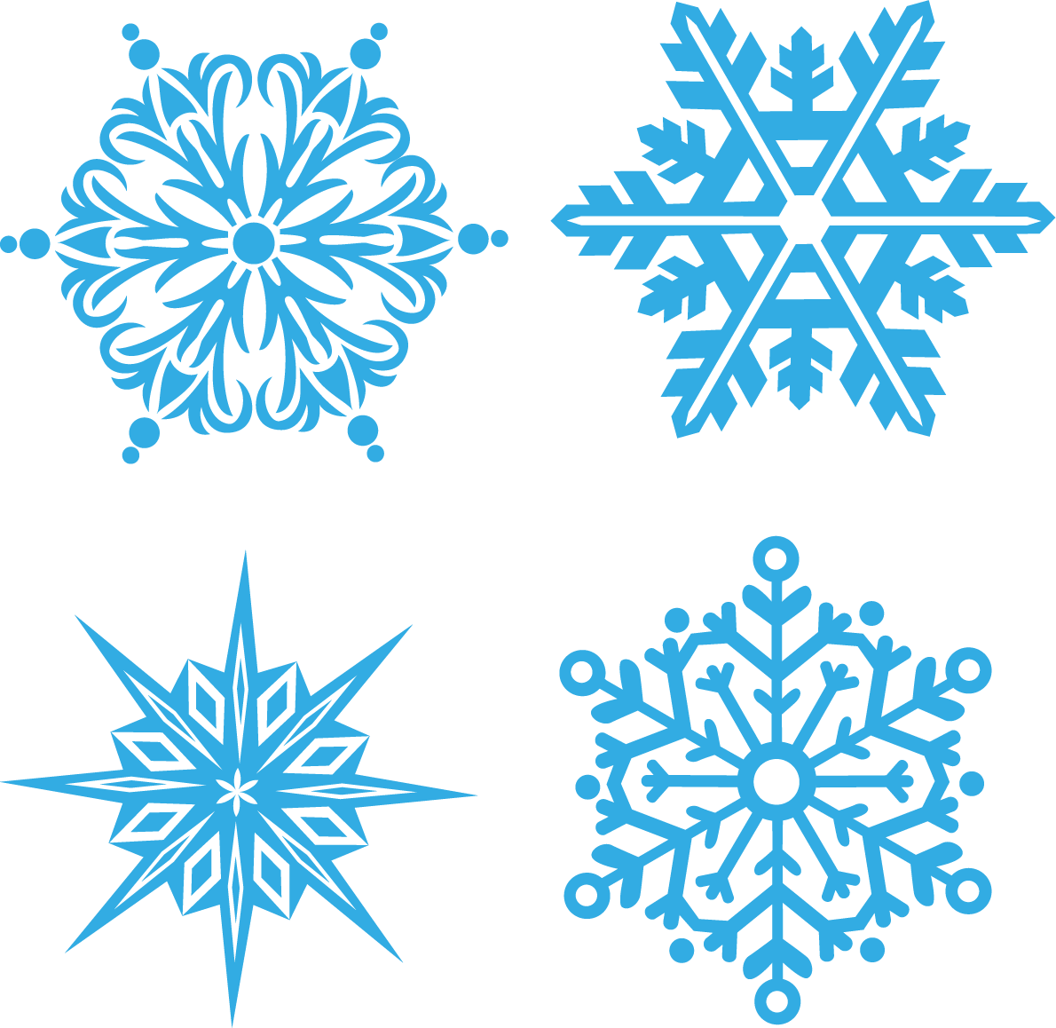 Blue Snowflake Designs Collection