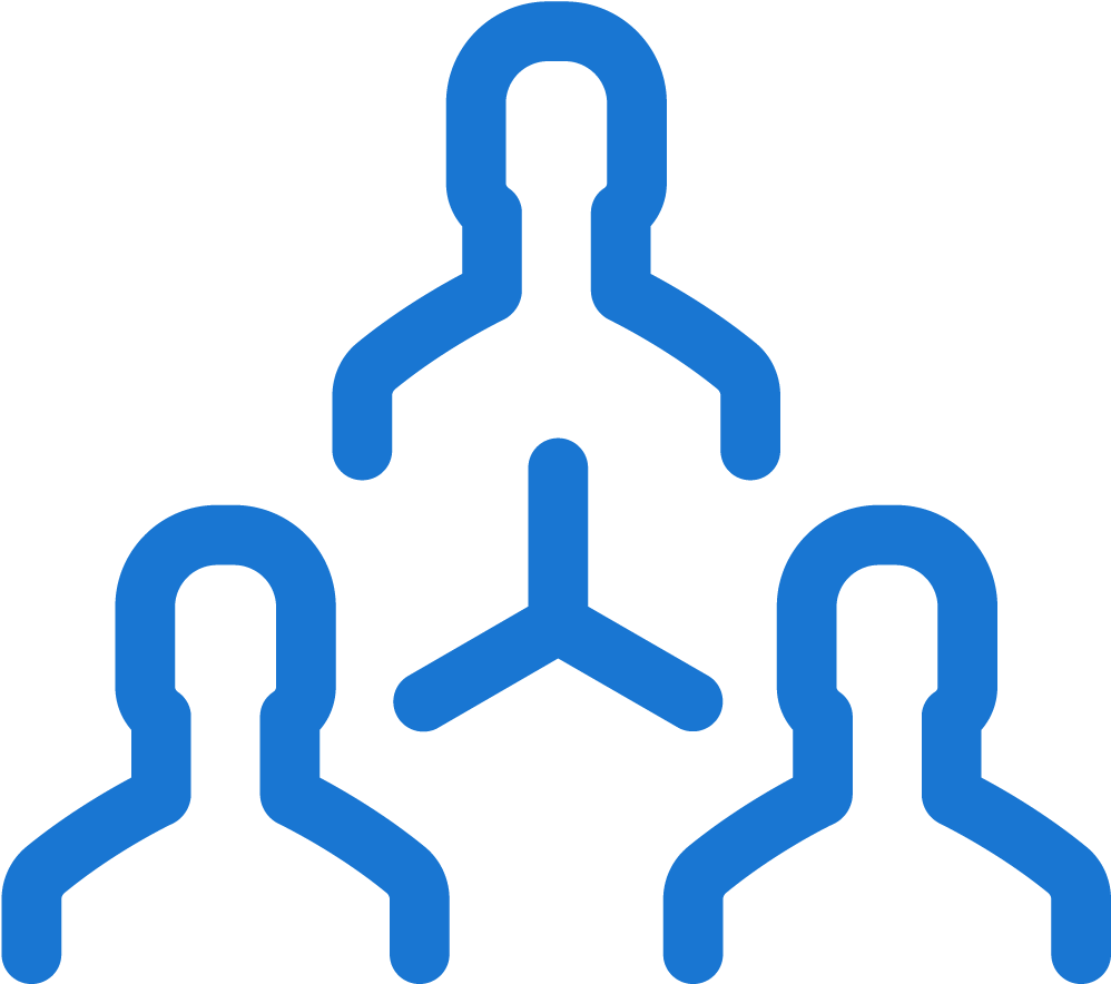 Blue Social Connection Icon