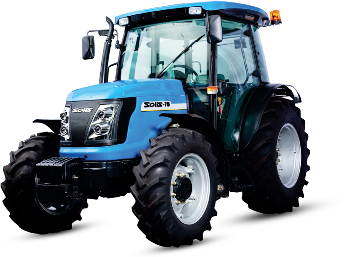 Blue Solis75 Tractor Isolated