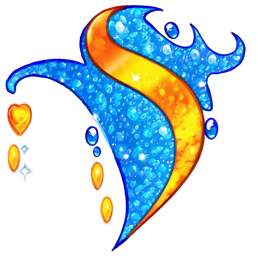 Blue Sparkle Heart Png Vot