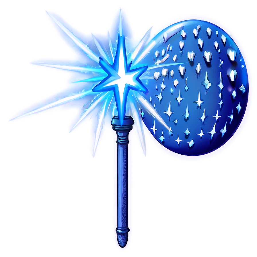 Blue Sparkle Magic Wand Png 06262024