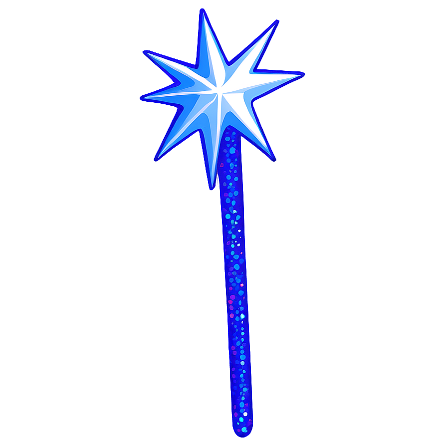 Blue Sparkle Magic Wand Png Nrc53