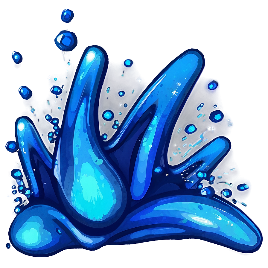 Blue Sparkle Splash Png 6