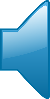 Blue Speaker Icon PNG with transparent background