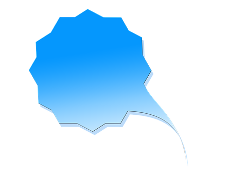 Blue Speech Bubble Black Background PNG with transparent background