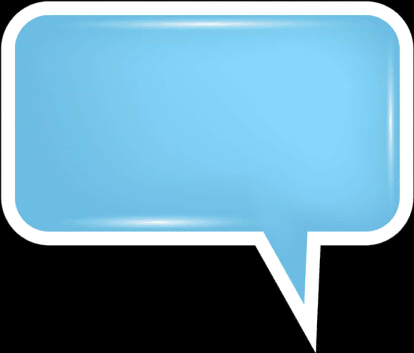 Blue Speech Bubble Graphic