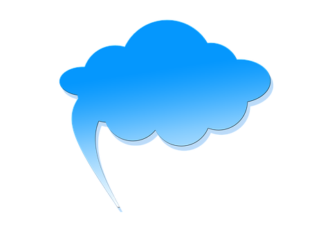 Blue Speech Bubble Graphic PNG with transparent background