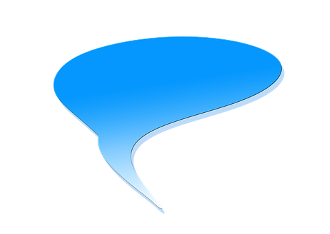 Blue Speech Bubble Icon PNG with transparent background