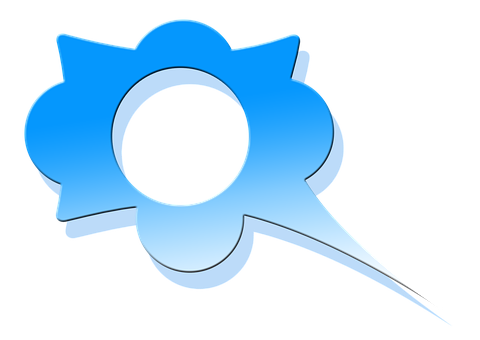 Blue Speech Bubble Icon PNG with transparent background
