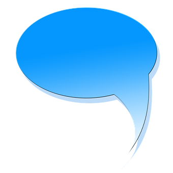 Blue Speech Bubble Icon PNG with transparent background