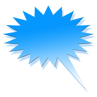 Blue Speech Bubble Icon PNG with transparent background