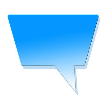 Blue Speech Bubble Icon PNG with transparent background