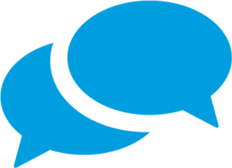 Blue Speech Bubbles Icon PNG with transparent background