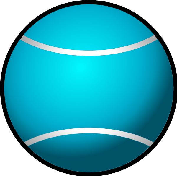 Tennis Ball Simple Vector Clip Art - Blue Tennis Ball Clip Art, HD Png Download PNG with transparent background