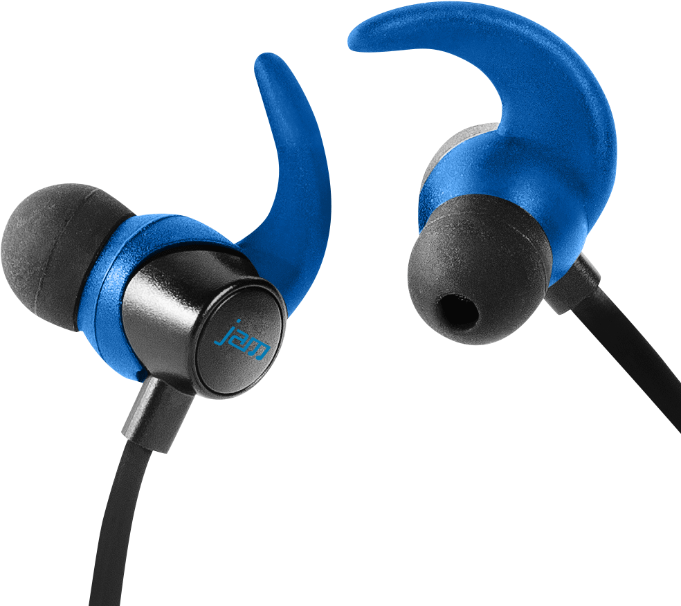 Blue Sport Earbudswith Ear Hooks