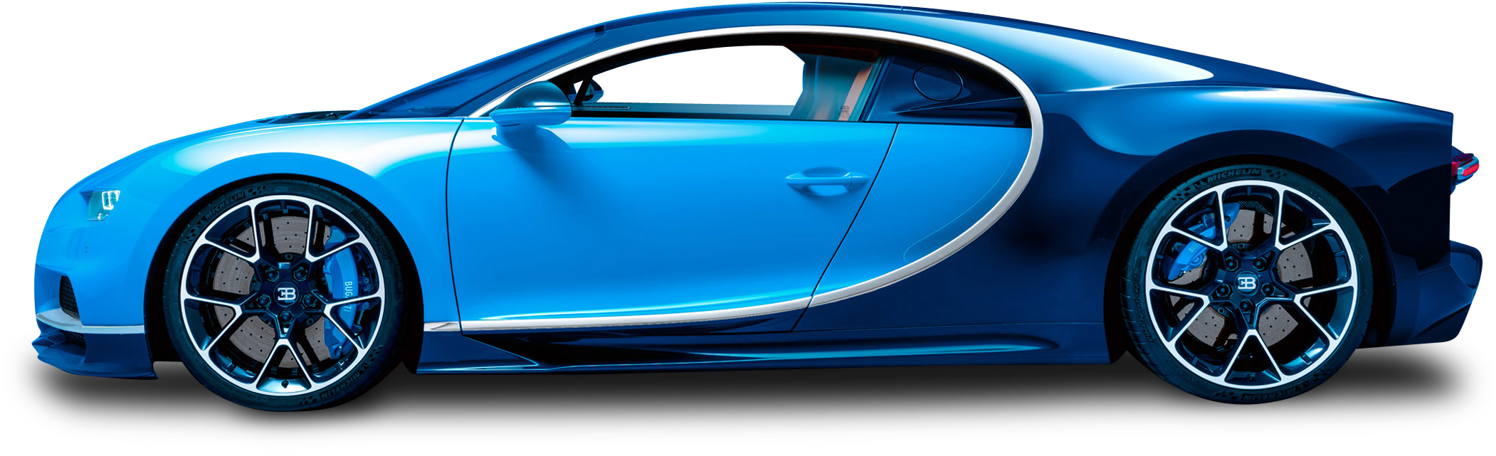 Blue Sports Car Side View