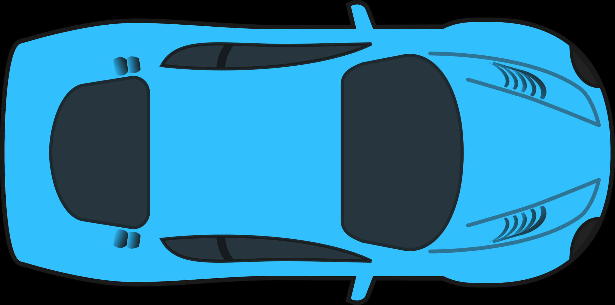 Blue_ Sports_ Car_ Top_ View_ Vector