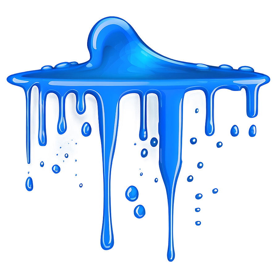 Blue Spray Paint Drip Png 71