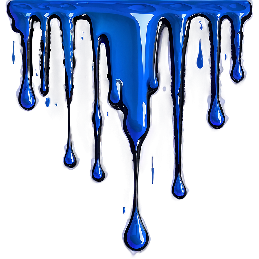 Blue Spray Paint Drip Png 79