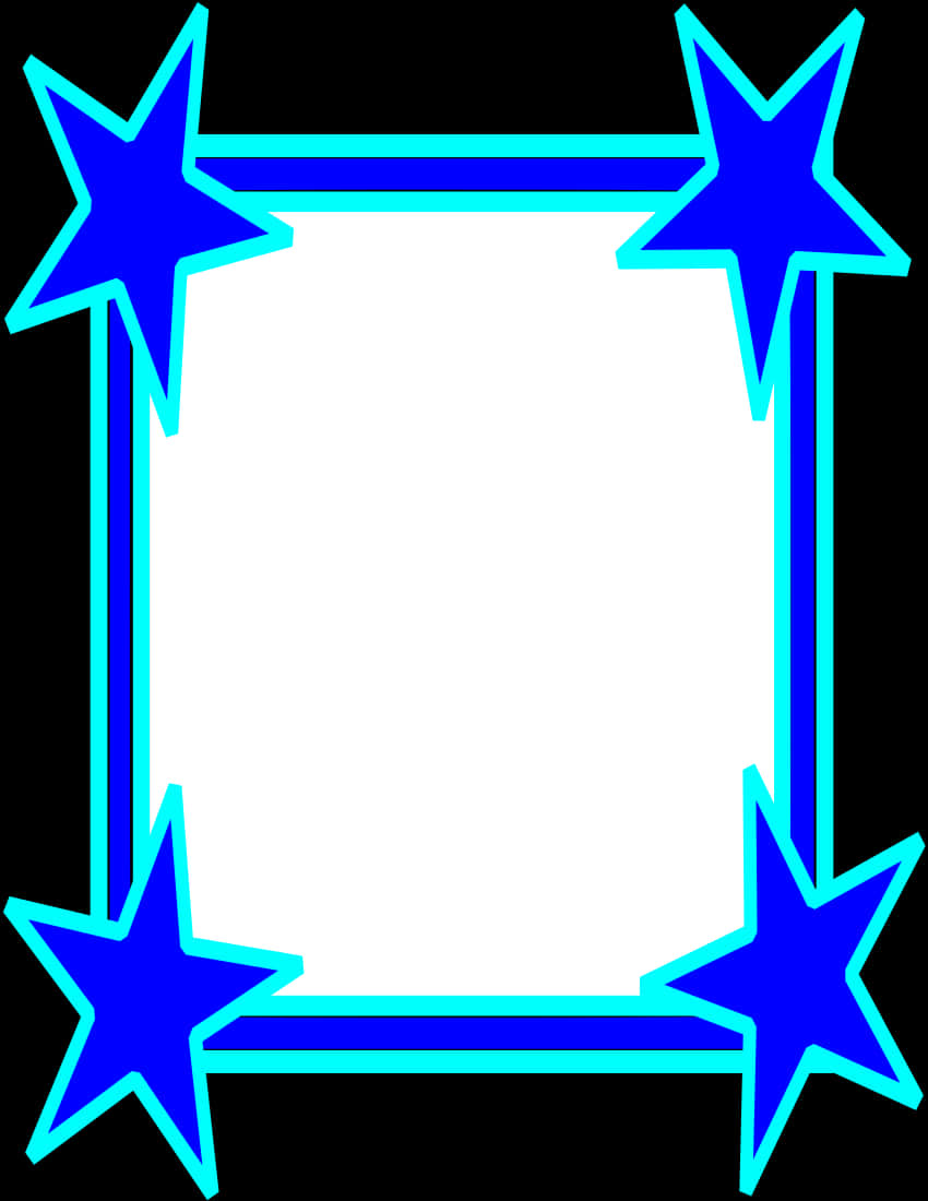 Blue Star Border Frame