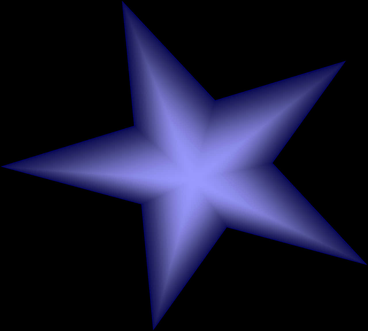 Blue Star Shapeon Black Background