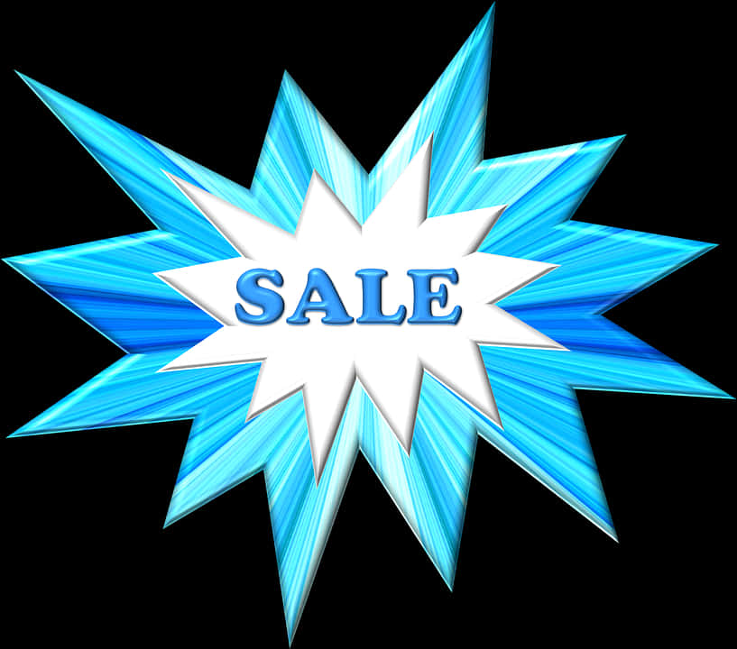 Blue Starburst Sale Sign