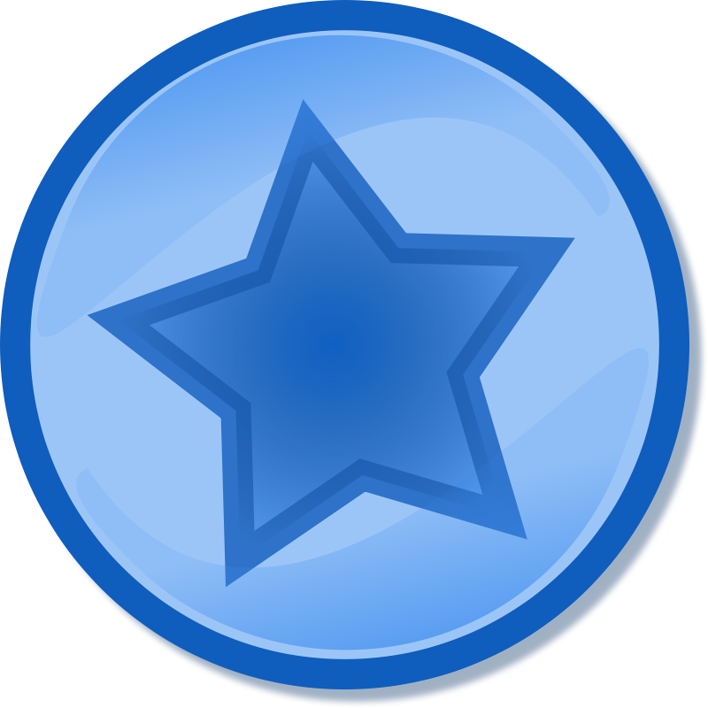 Blue Starin Circle Icon PNG with transparent background