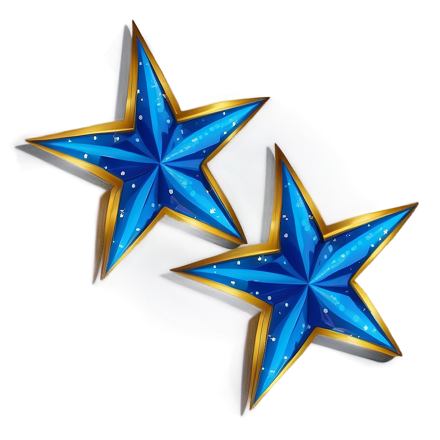 Blue Stars Illustration Png 06252024