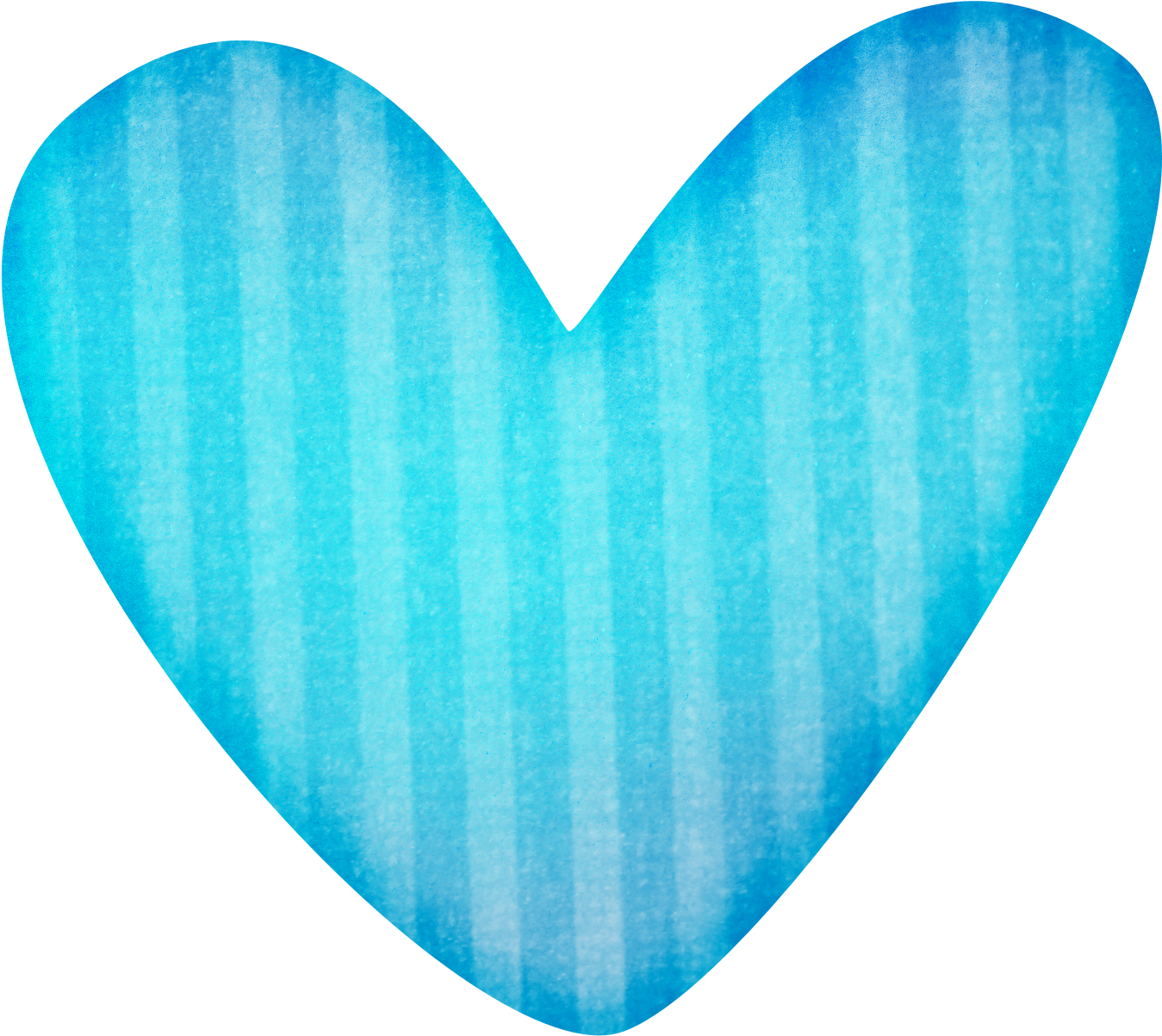 Blue Striped Heart Graphic