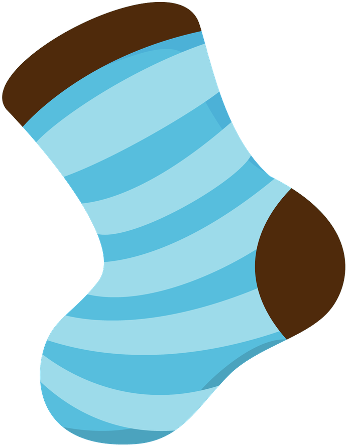 Blue Striped Sock Clipart