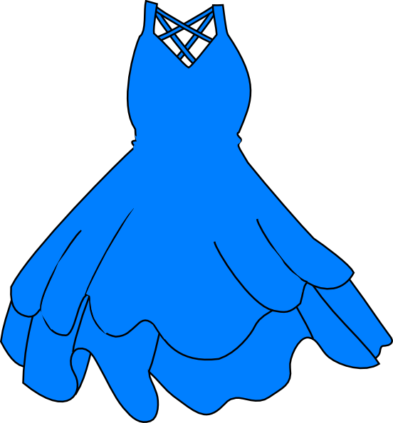 Blue Dress Svg Clip Arts - Black Dress Clip Art, HD Png Download PNG with transparent background