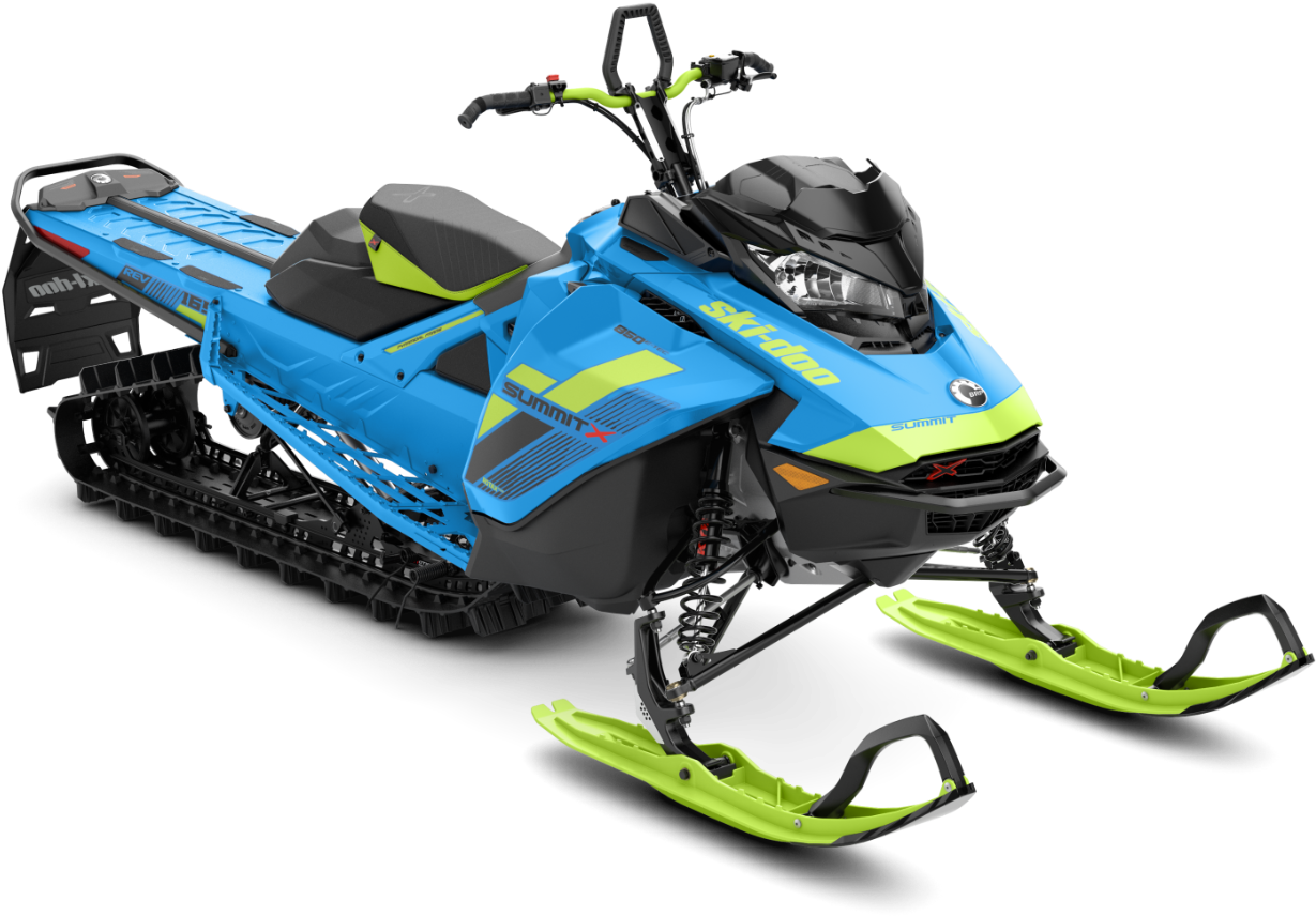 Blue Summit Snowmobile2023 Model PNG with transparent background