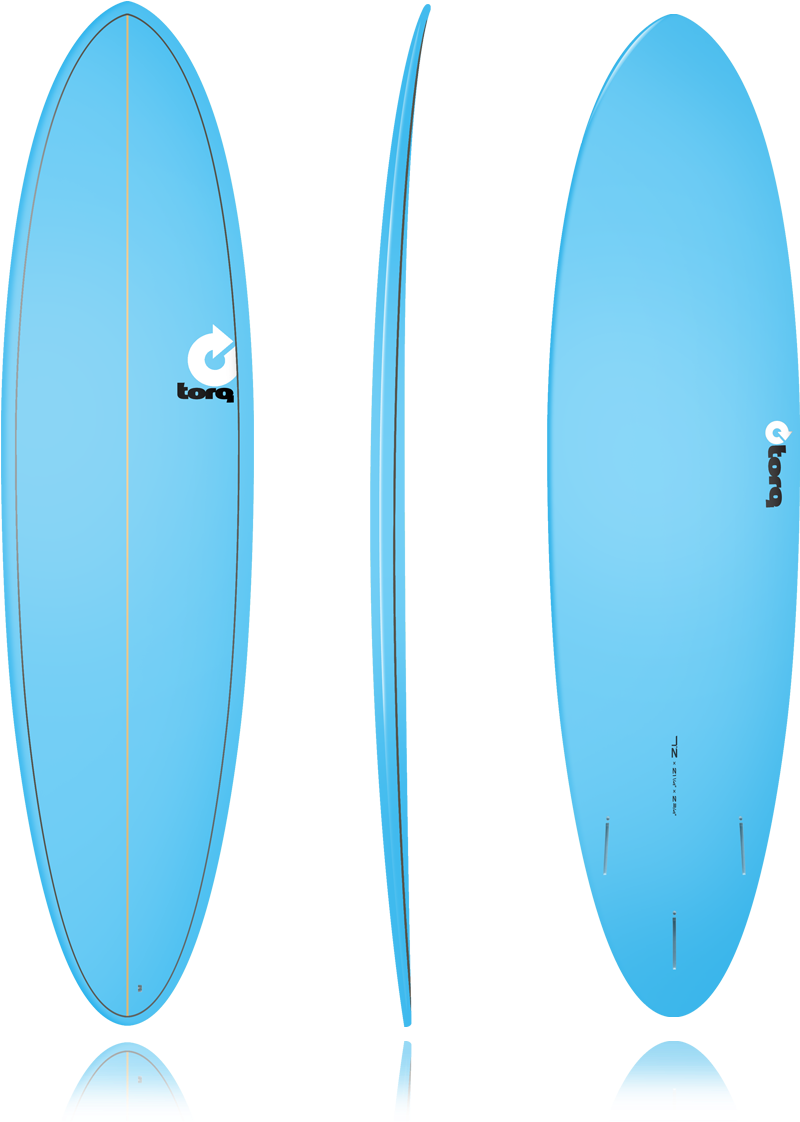 Blue Surfboard Design Template