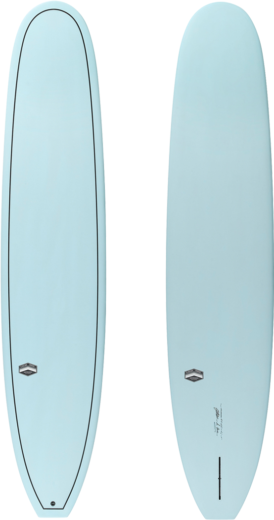 Blue Surfboard Frontand Back View