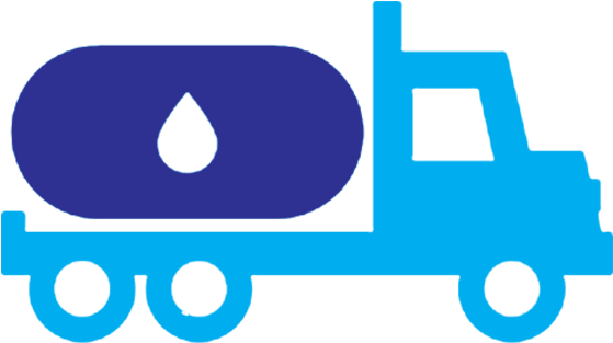 Blue Tanker Truck Icon