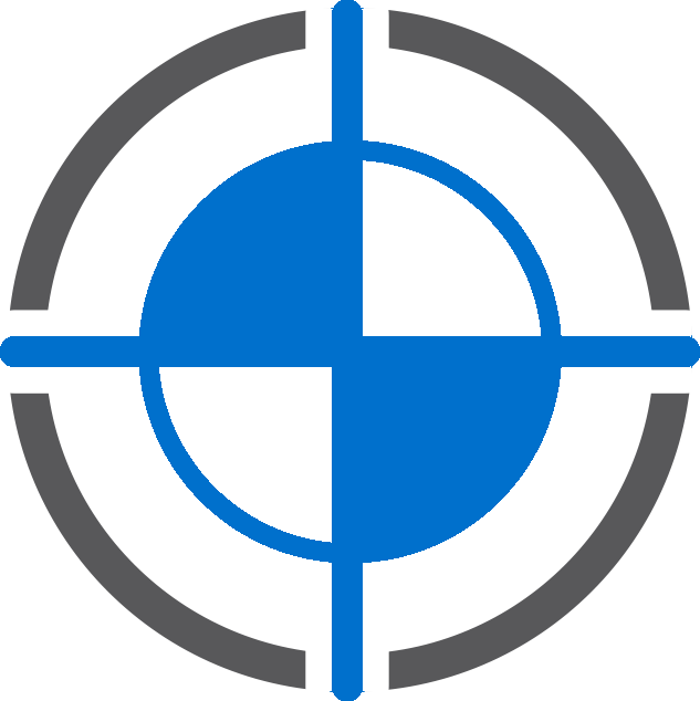 Blue Target Icon PNG with transparent background