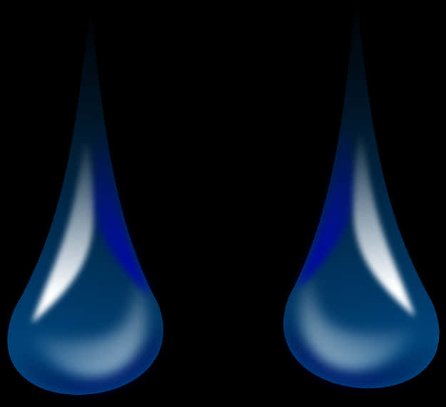 Blue Tear Drops Illustration