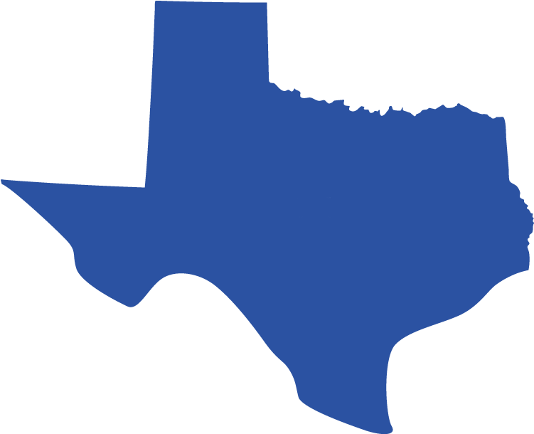 Blue Texas Outline Graphic