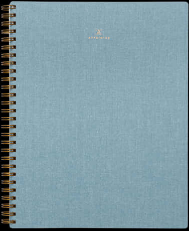 Blue Textured Spiral Notebook PNG with transparent background