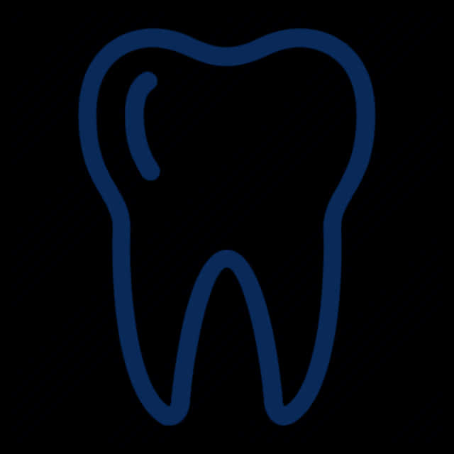 Blue Tooth Outlineon Dark Background