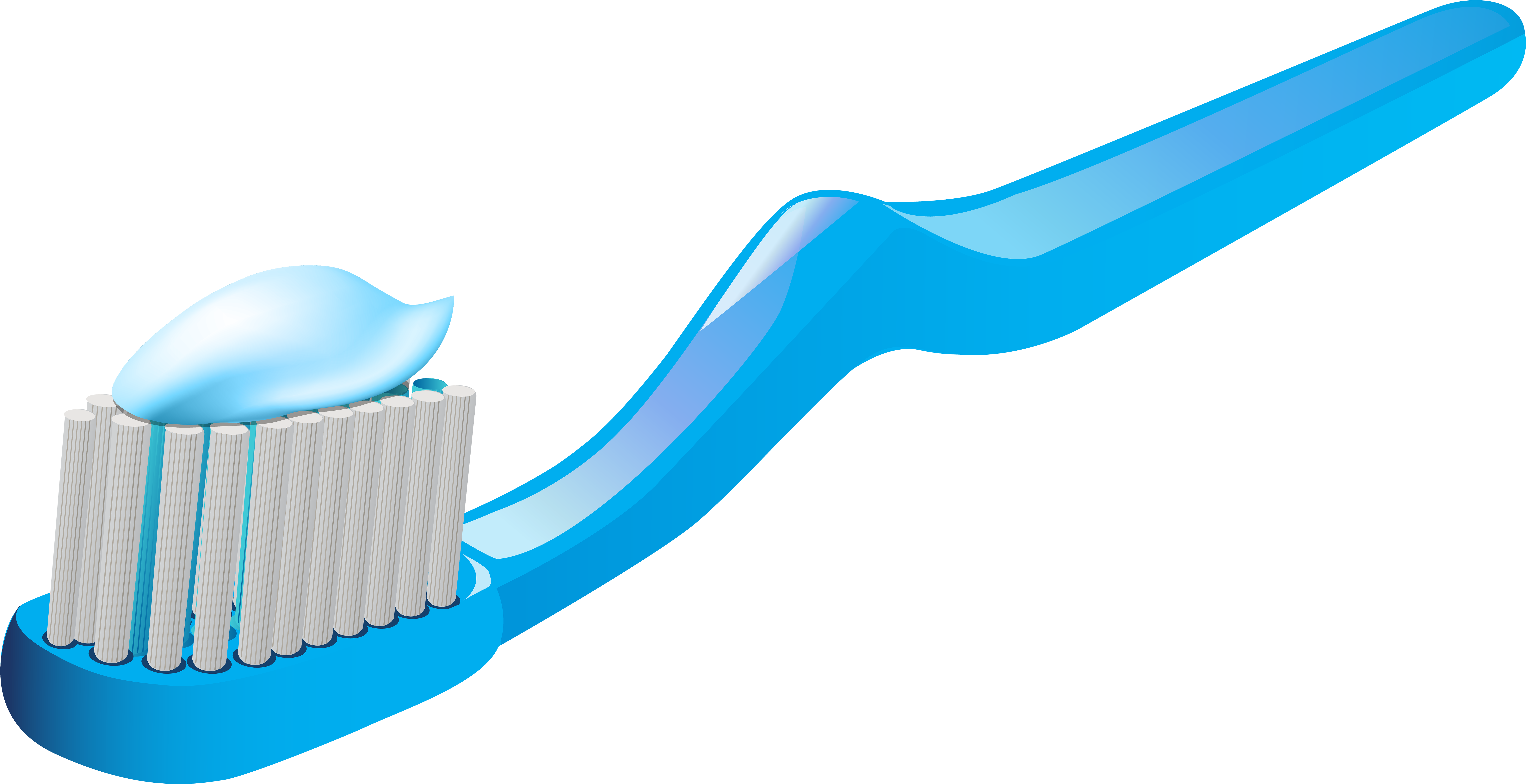 Blue Toothbrush With Toothpaste