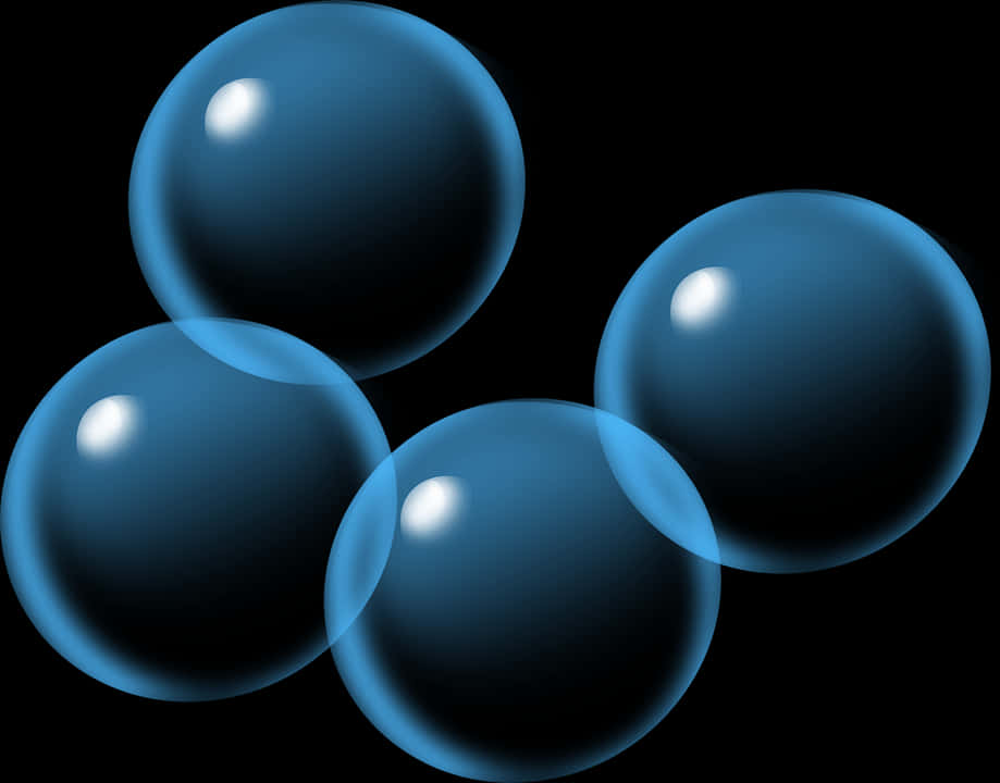 Blue Transparent Bubbles