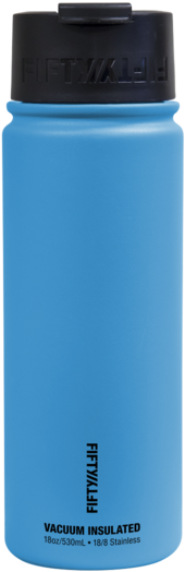 Blue Vacuum Insulated Water Bottle PNG with transparent background